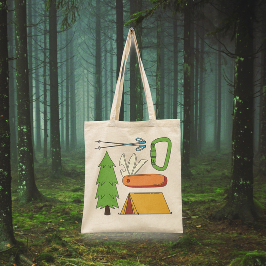 Camping Canvas Tote Bag 🌿