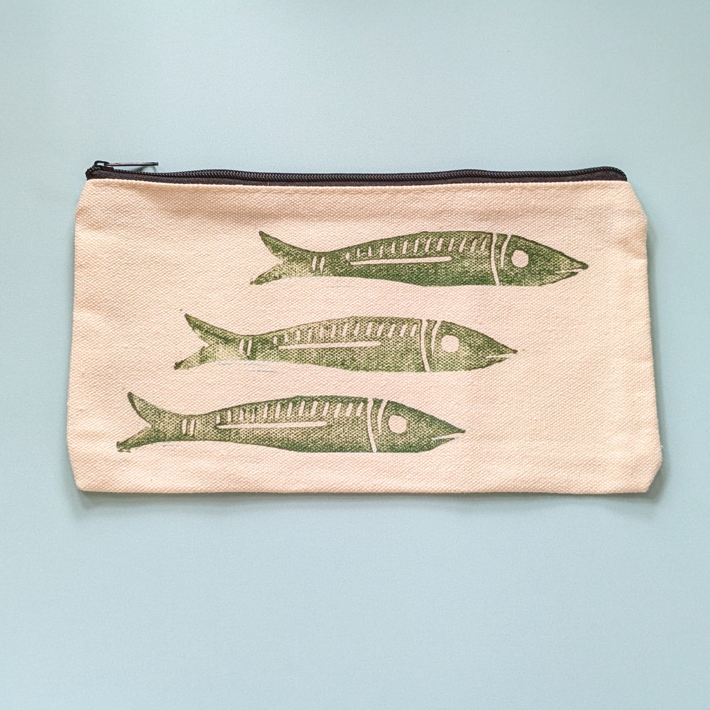 Fish Hand Printed Canvas Bag 🌿