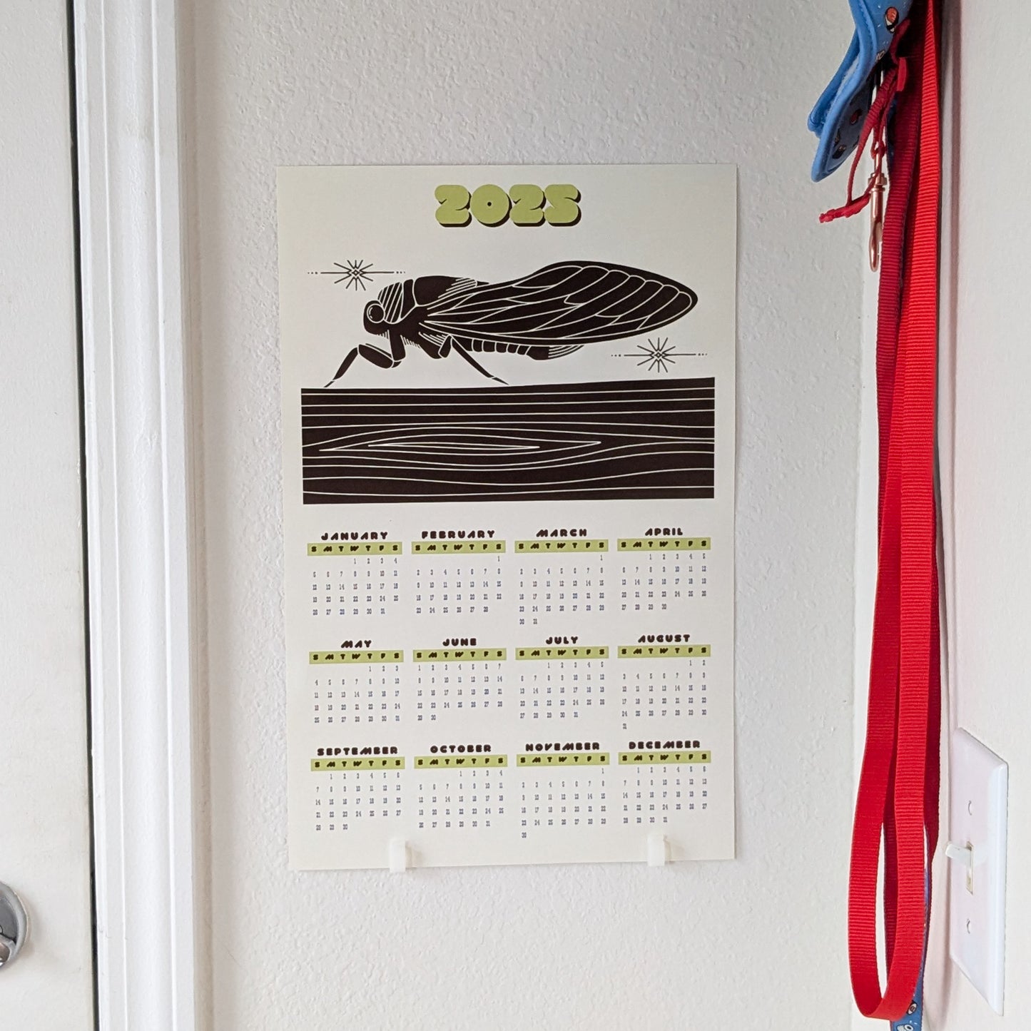 2025 Cicada Wall Calendar 🌿