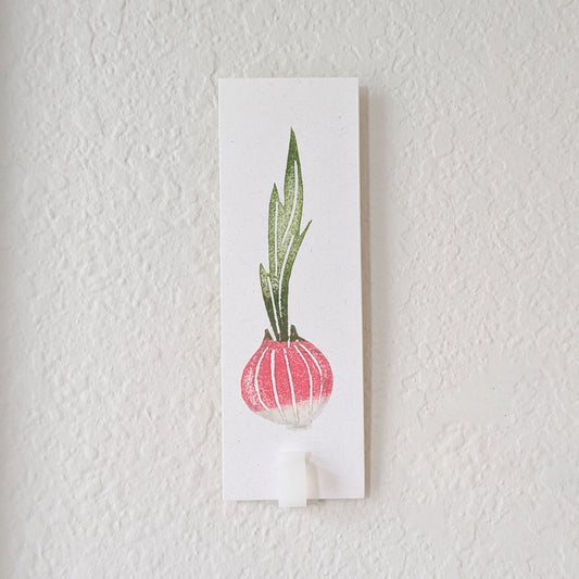 Radish Hand Printed Bookmark 🌿