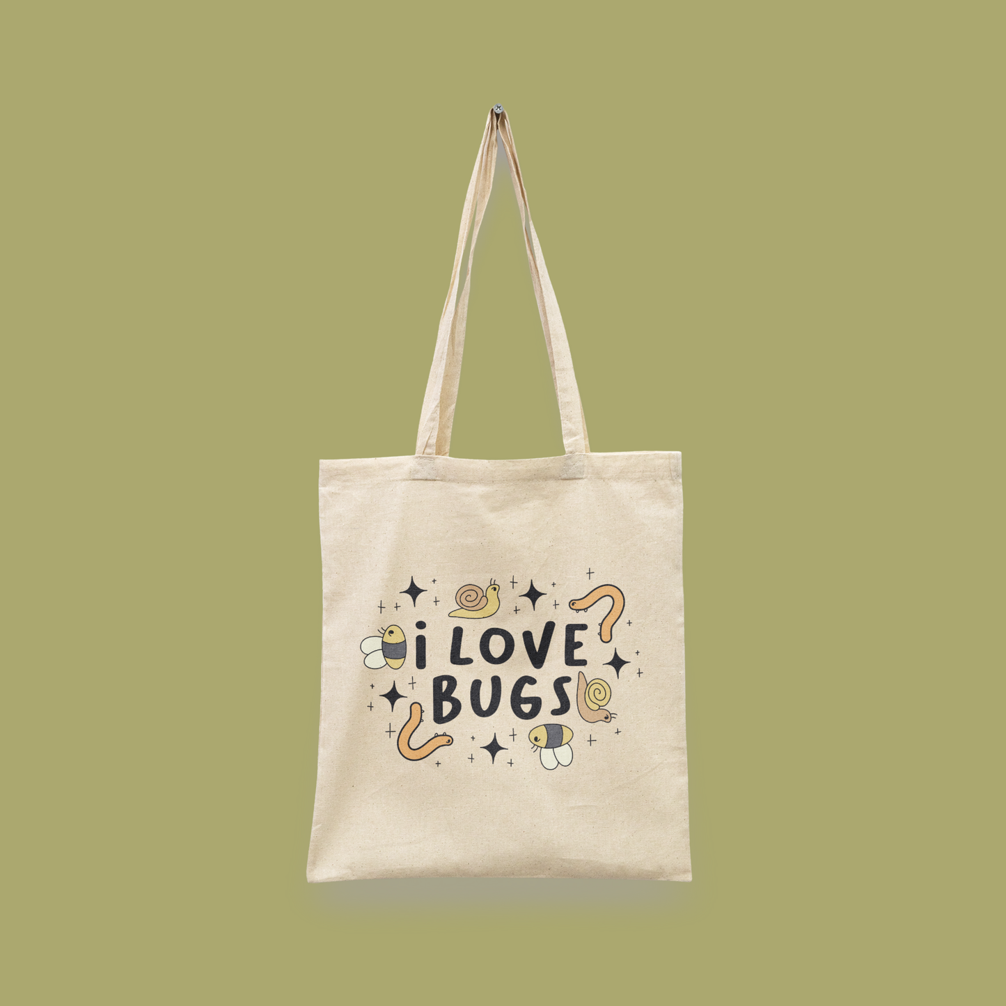 I Love Bugs Canvas Tote Bag 🌿